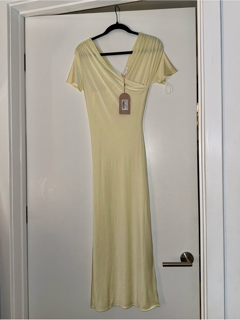 Butter Yellow V-Neck Maxi Dress